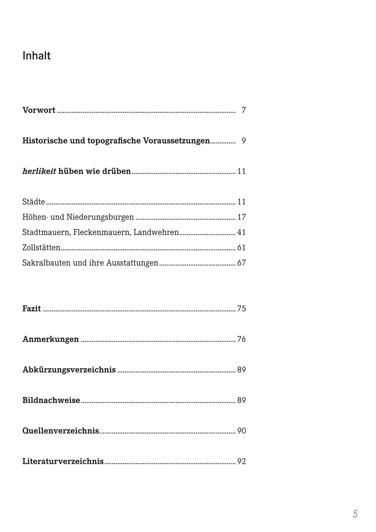 herlikeit hüben wie drüben - Inhaltsverzeichnis